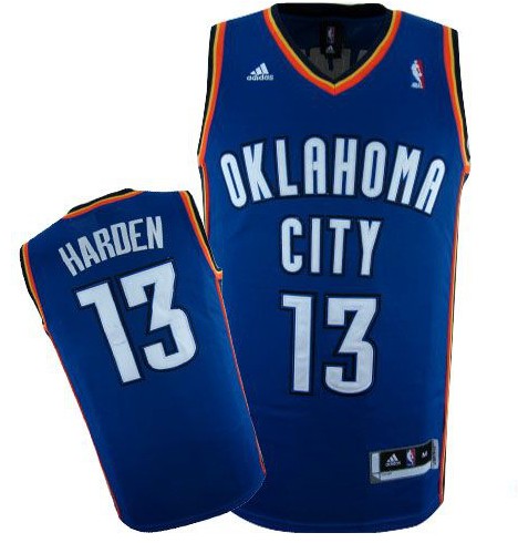  NBA Oklahoma City Thunder 13 James Harden New Revolution 30 Swingman Road Blue Jersey